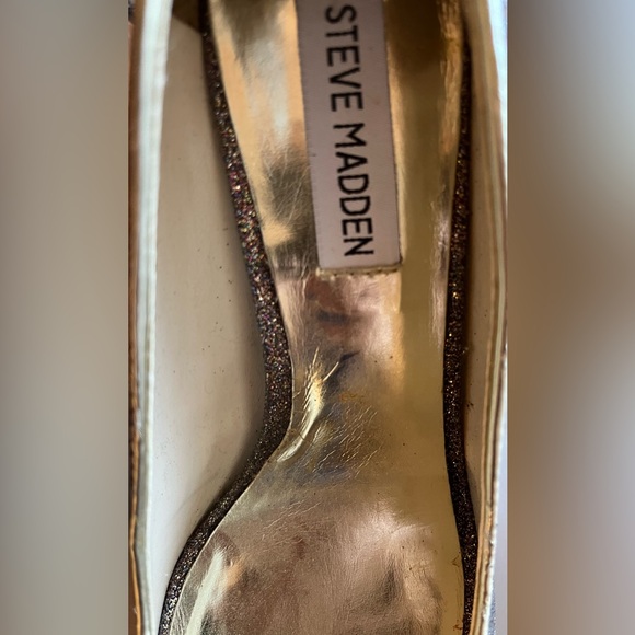 Steve Madden Shimmer Peep Toe Stilettos - Picture 4 of 5